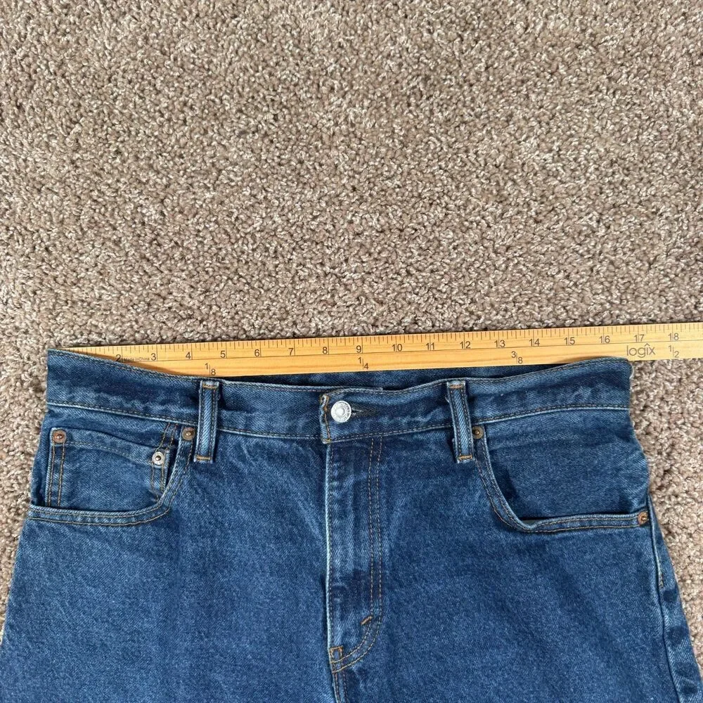 Levis 517 Jeans Mens 32x29 Blue Bootcut Mid Rise Dark Wash Western Denim